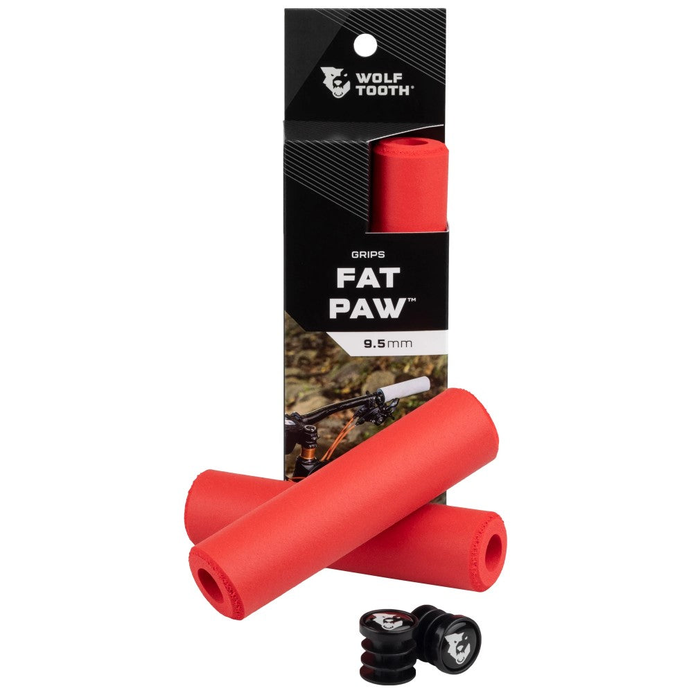 Puños MTB Wolf Tooth 9.5mm Fatpaw Rojo